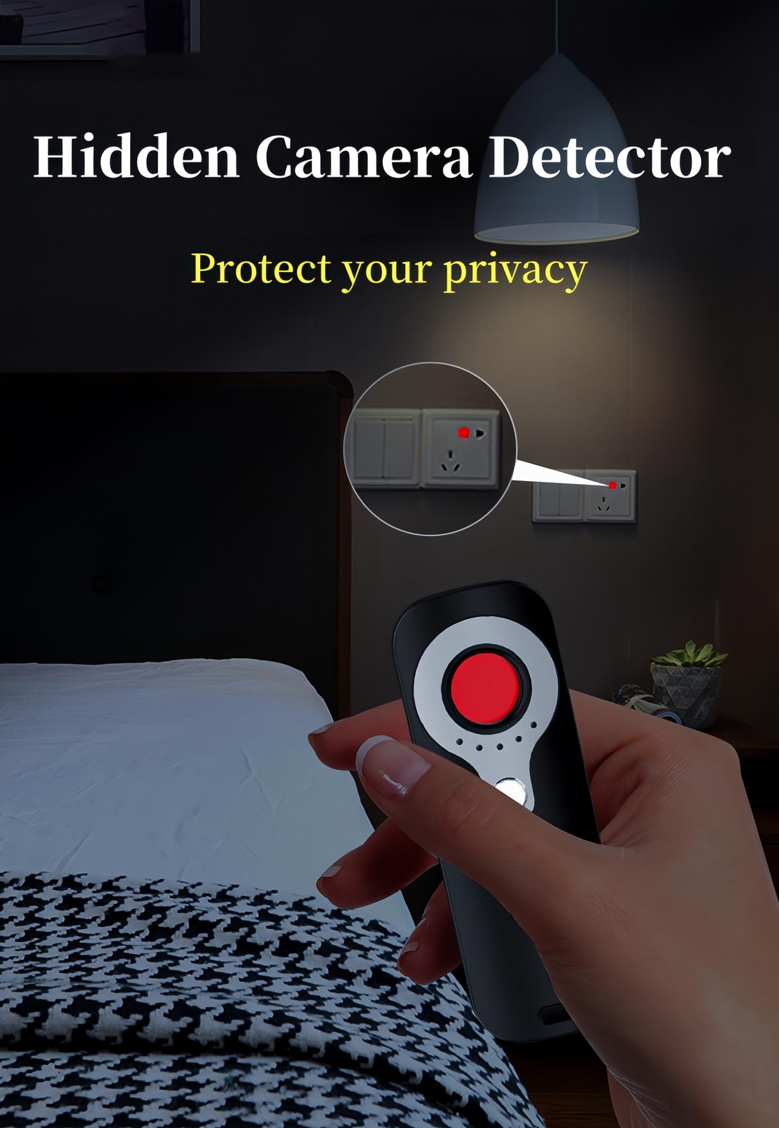 4-Pack versteckter Kamera-Detektor Verhindern Spy Detector Kamera Finder GPS Anti-Sneak Anti-Monitoring Scan Tracker Privacy Protector für Büro Badezimmer Auto