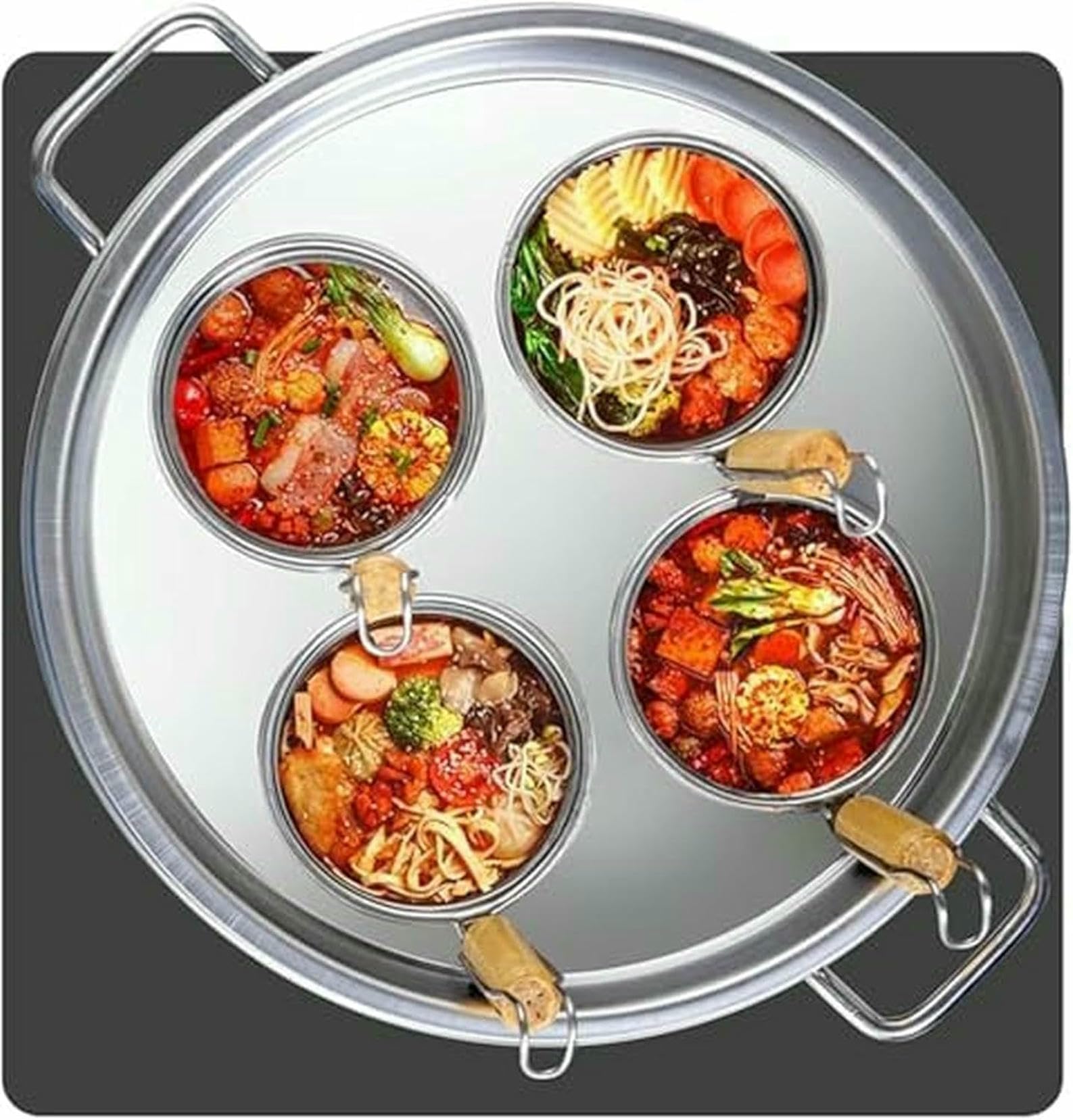 5 Ollas De Acero Inoxidable para Pasta con Cesta Coladora, Olla De Acero Inoxidable para Pasta, Enfriadores para Cocinar Fideos Y Albóndigas De Verduras~/