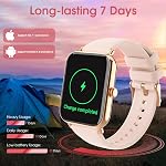 Smart Watch for Women (Make/Answer Call) 1.85" HD Fitness Tracker Smartwatch with AI Voice/Heart Rate/Sleep Monitor, 120+ Sport Modes IP68 Waterproof for Android & iPhone, Pink 2 Bands