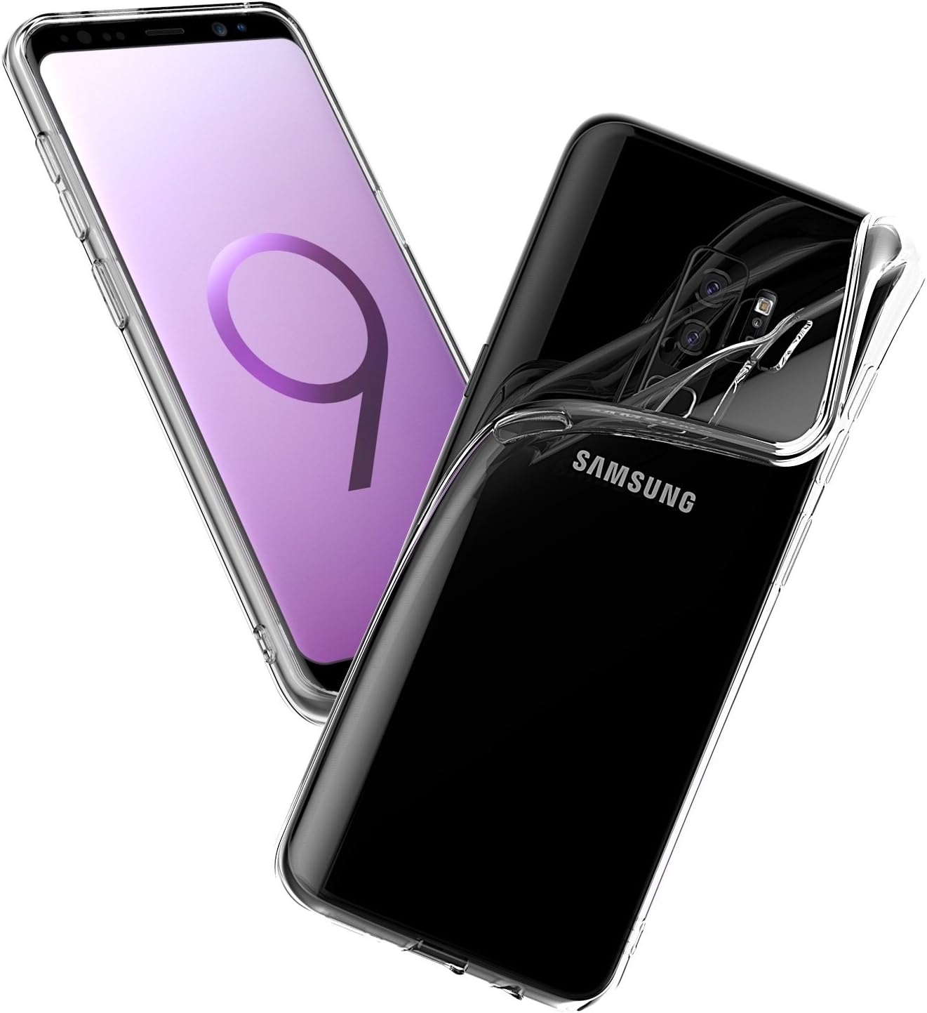 Shamo's for Galaxy S9 Plus Case, S9 Plus Clear Case, [Crystal Clear] Case [Shock Absorption] Cover TPU Rubber Gel [Anti Scratch] Transparent Clear Back Case, Soft Silicone, TPU (Clear)