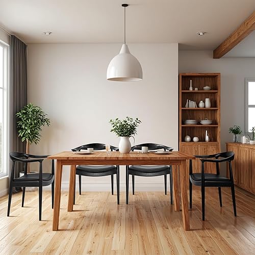 Vista 7 de Kennedy - Sillón tapizado de piel sintética, silla de comedor de estilo moderno de mediados de siglo, adecuada para cocina, comedor, oficina (negro)