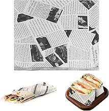 50 Pcs Greaseproof Paper Sheets (15x15cm) – Non-Stick Baking Wraps for Burgers, Bread, Fish & Chips, Sandwiches, and Food Wrapping（50Pcs） (White-50)
