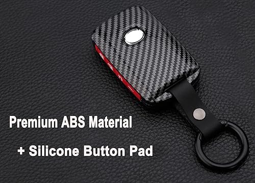 Miniatura 5 de Funda para llavero para Mazda 3, Mazda 3 Hatchback, Mazda CX4 CX5 CX8 CX9 CX-30, Mazda 6 WAZSKE11D01 con diseño de fibra de carbono ABS