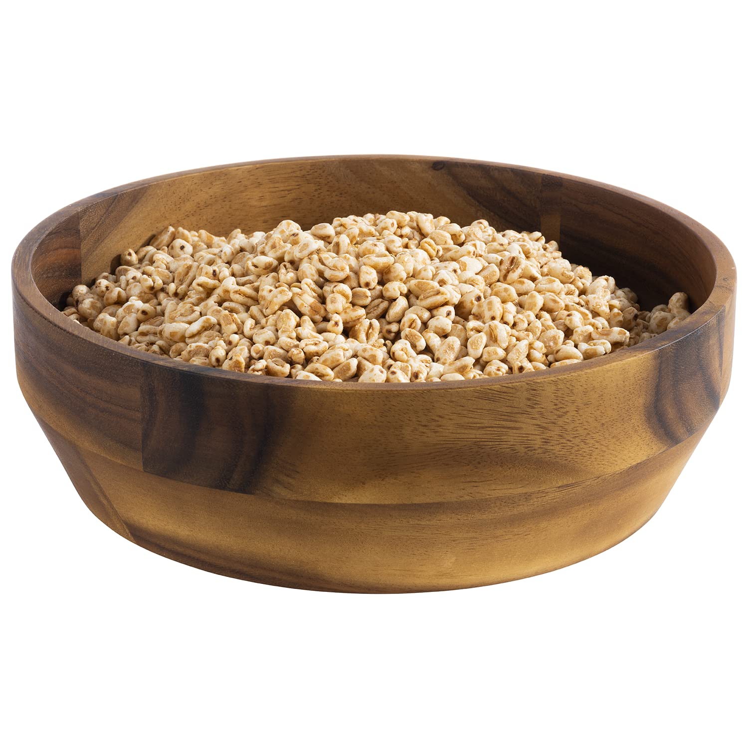 APS 796 - Cuenco de madera de acacia para aperitivos, fruta, ensalada, etc., 27 cm x 8,50 cm