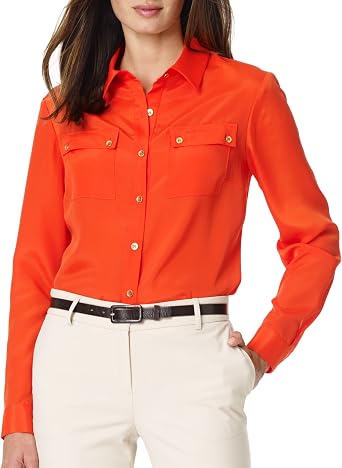 Amazon.com: Jones New York Collection - Blusa de manga larga con botones  para mujer (talla 6) : Ropa, Zapatos y Joyería
