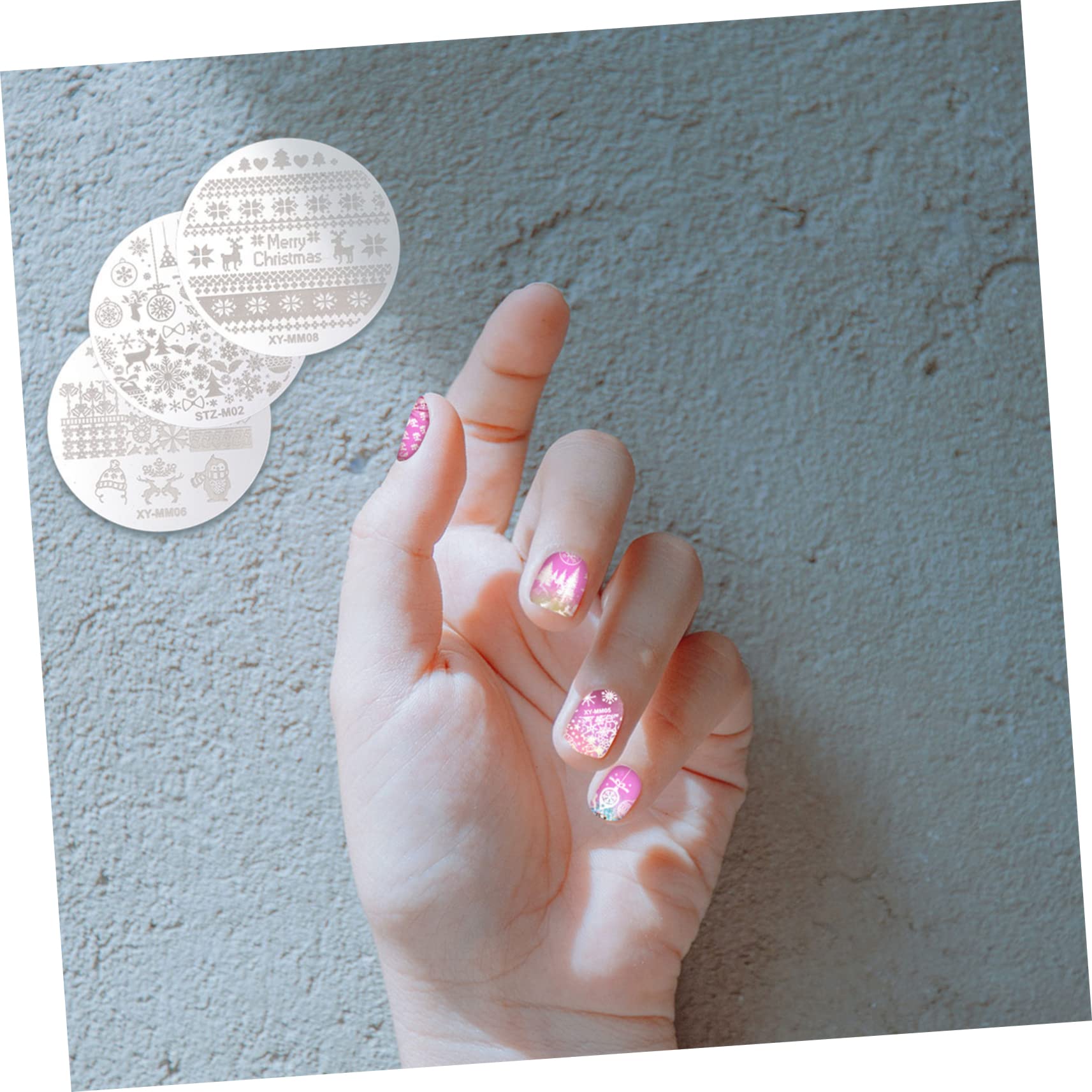 ABOOFAN 3 Set Di Piastre Per Nail Art Stamping Per Nail Art Natalizio Strumenti Per Manicure Per Decorazioni Confezione Assortita Da 10 Pezzi*3