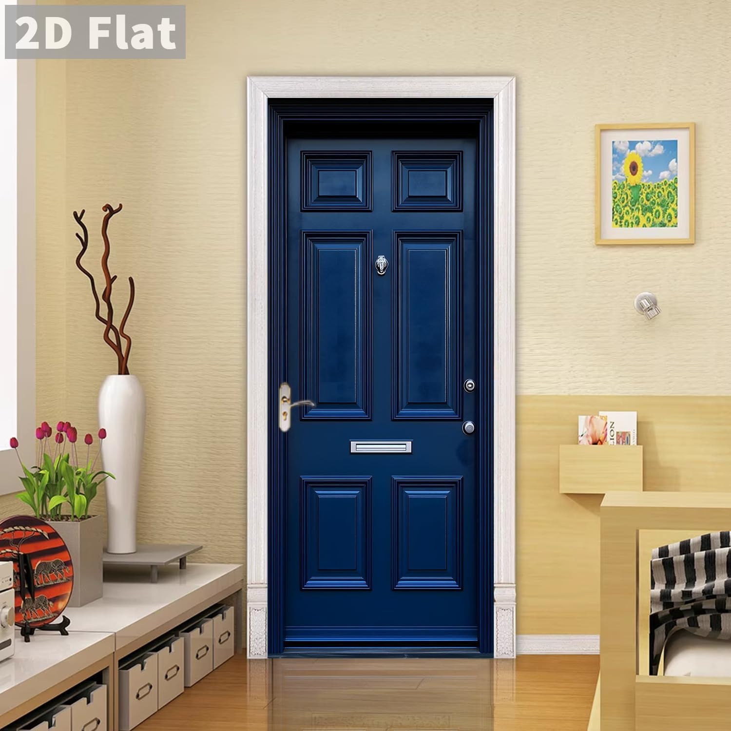Peel and Stick Door Stickers Murals - Wooden Door - Decals Self-Adhesive Removable PVC Waterproof Poster for Bedroom Living Room Decoration 31.5x78.7 inch