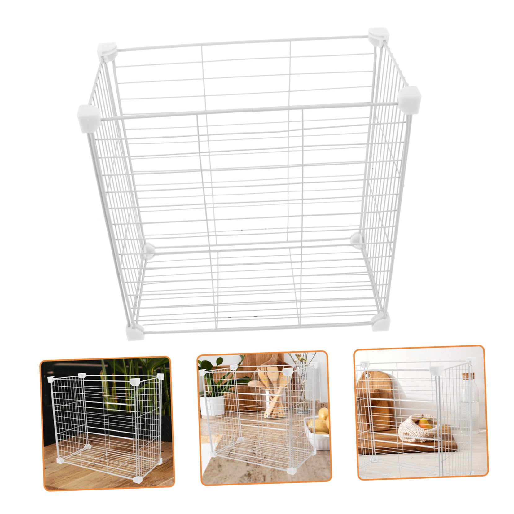 Cesta Divisoria del Congelador de Hierro Blanco para Organizar Alimentos | Diseño de Malla Transpirable, Limpieza Sencilla, Uso Multifuncional para Frutas y Carnes, Apta para Despensa