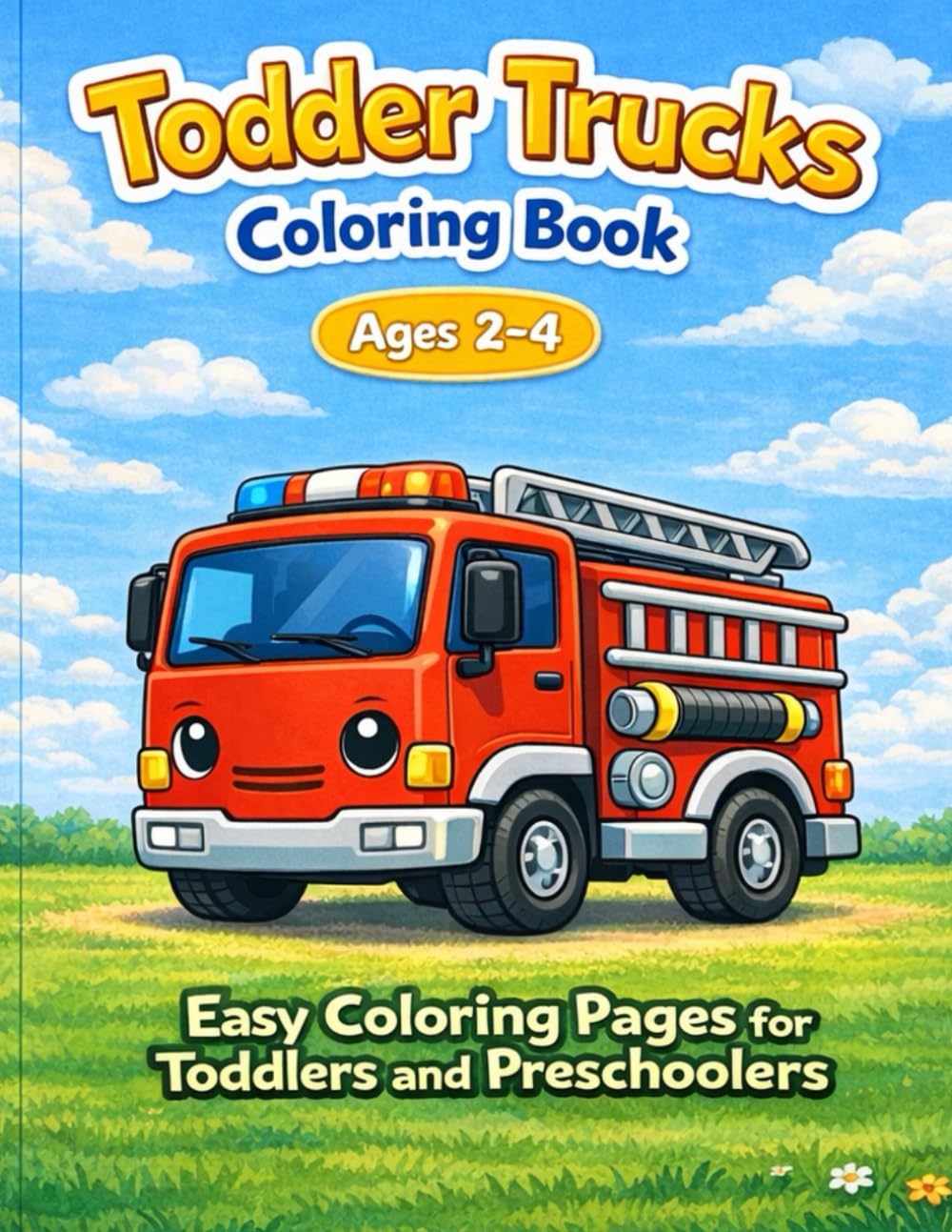 Toddler Trucks Coloring Book: Easy Coloring Pages for Toddlers and Preschoolers (Ages 2–4)