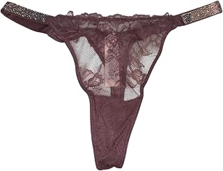 Victoria's Secret Very Sexy Rhinestone Lace Thong Rose Mauve New Women