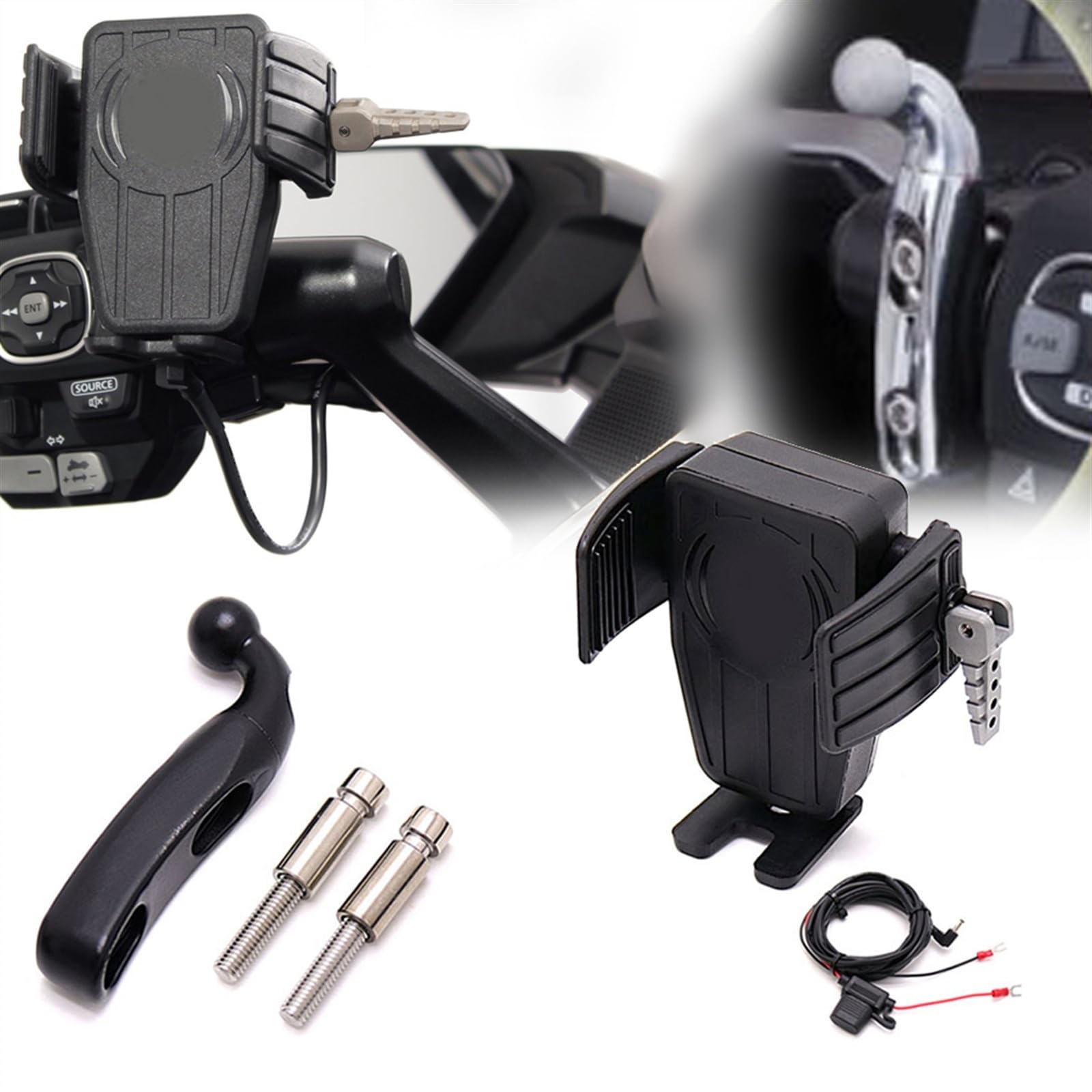 2018 2019 2020 2021 GL1800 Soporte De Teléfono GPS para Motocicleta Navegación Carga Inalámbrica Percha para Gold Wing GL 1800 F6B