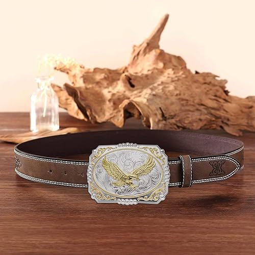 Miniatura 6 de Bull Rider Belt Buckles Men, Western Cowboy Rodeo Champion Belt Buckle, BullEagleHorse Big Size Belt Buckle