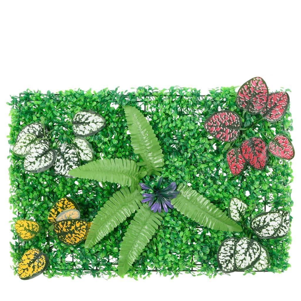 Ochrona prywatności, sztuczny żywopłot, zestaw 24 sztuk, 40 x 60 cm, sztuczne rośliny do ogrodu, na ogrodzenie, balkon, ścianę, mata maskująca zielona