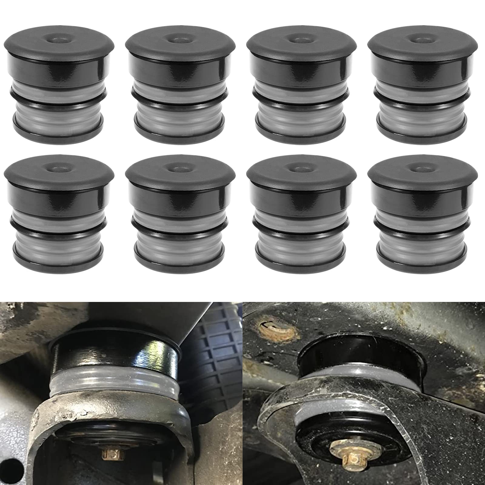 8-Piece Silicone Body Mount Kit For 2008-2016 Ford F-250/F-350 Crew Cab - Improves Ride, Replaces Worn OEM Bushings