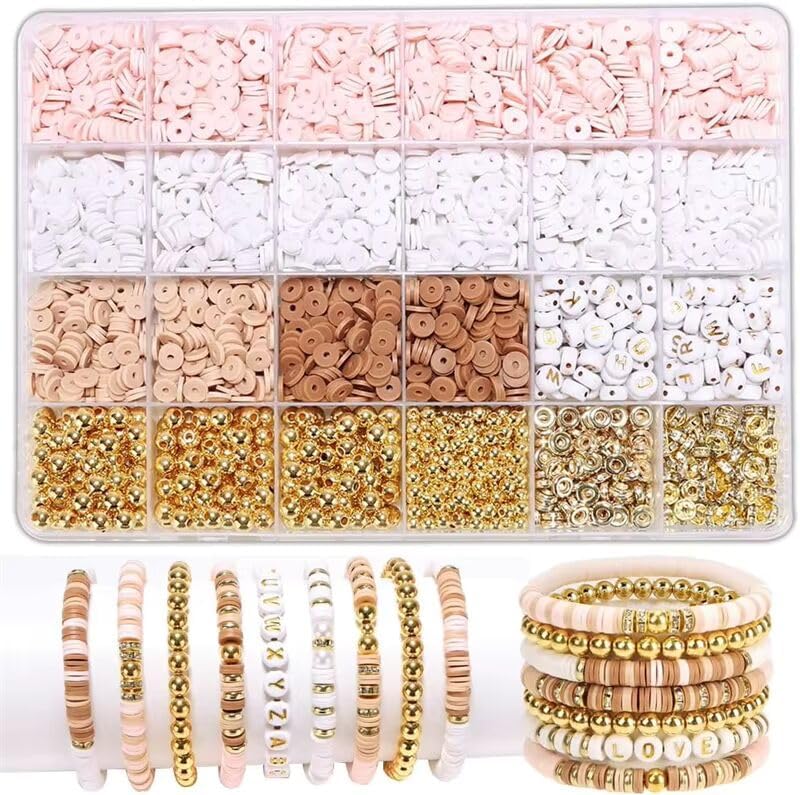 AORDEY Bracelet Making Kit for Girls, Jewellery Making Kit for Kids DIY Dead Set Making, Toys for Girls Age 6-12 Years Old .(Brown), Plastic