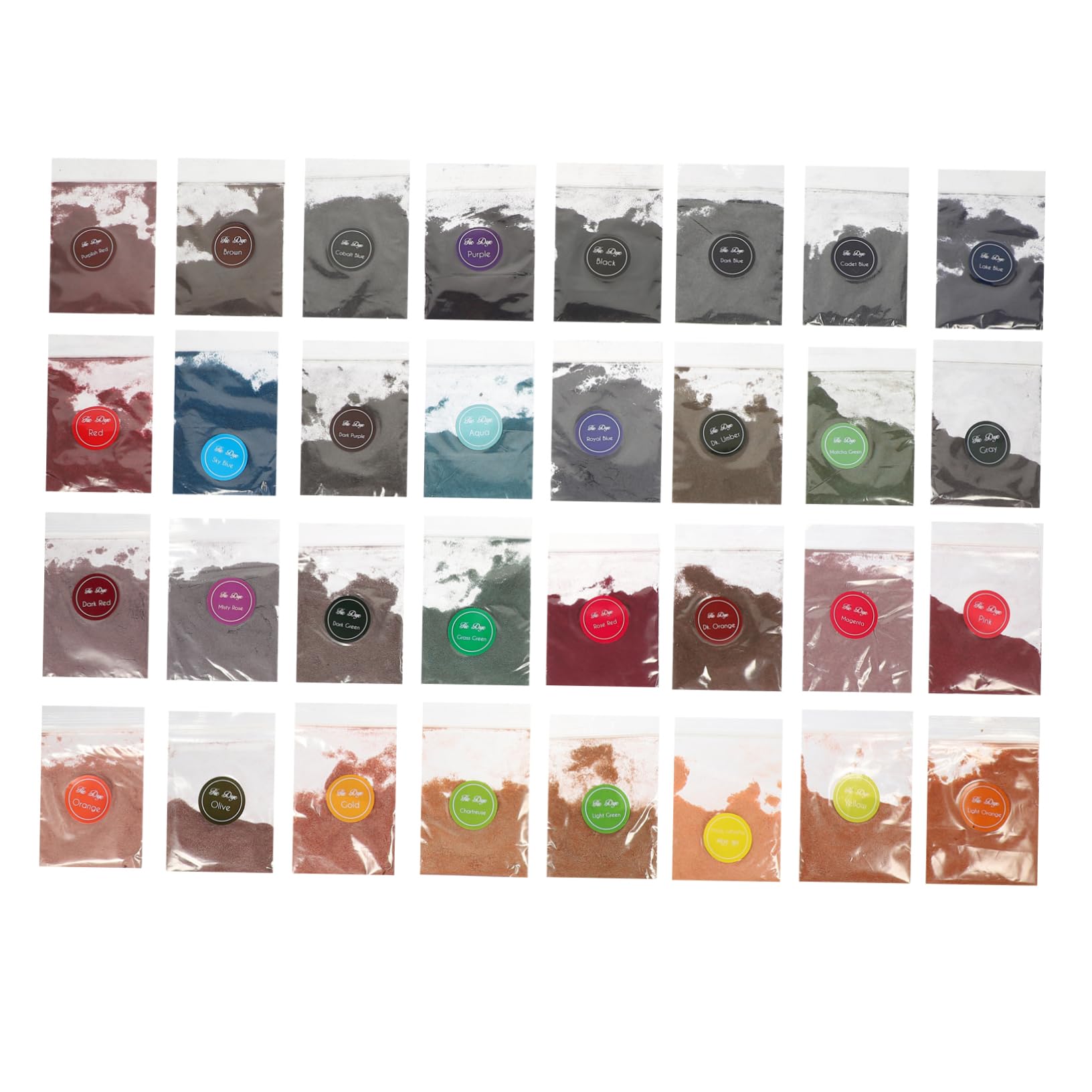 NUOBESTY Halloween Tie Dye Colors 32 Bag Powder Set Dye for Clothing Permanent Fabric DIY Party Supplies