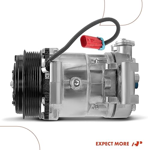 Miniatura 9 de A-Premium Compresor de aire acondicionado de CA con embrague compatible con Chevrolet C6500 Kodiak/C8500 2003-2009 y GMC C6500/C7500 Topkick