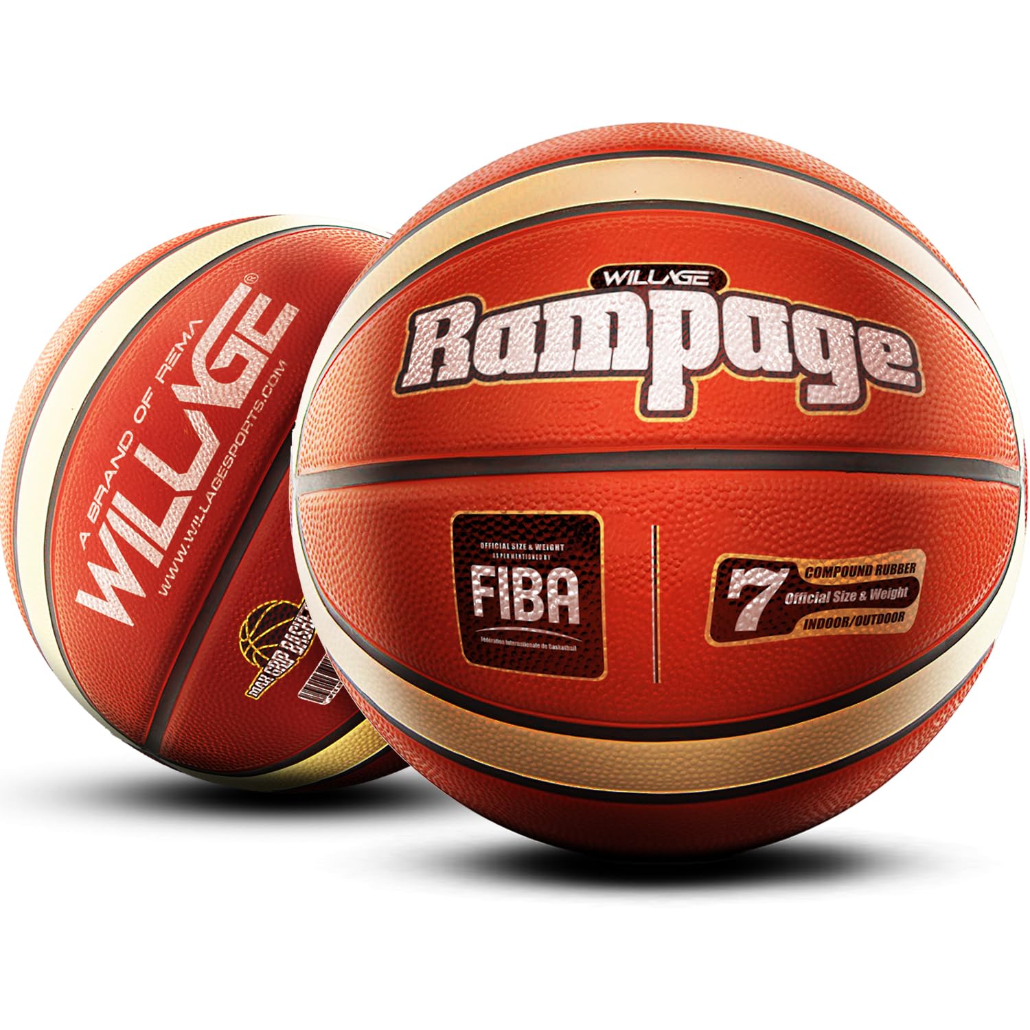 WILLAGE® Basketball | Basketball Size 7 | Professional Indoor/Outdoor Match Basketball | Rampage (B0CBVZ1ZTC) Amazon Price History, Amazon Price Tracker