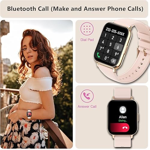 Miniatura 2 de Reloj inteligente para mujer, reloj inteligente HD de 1.85 pulgadas para Android y iPhone con 100 modos deportivos, reloj de fitness con llamada