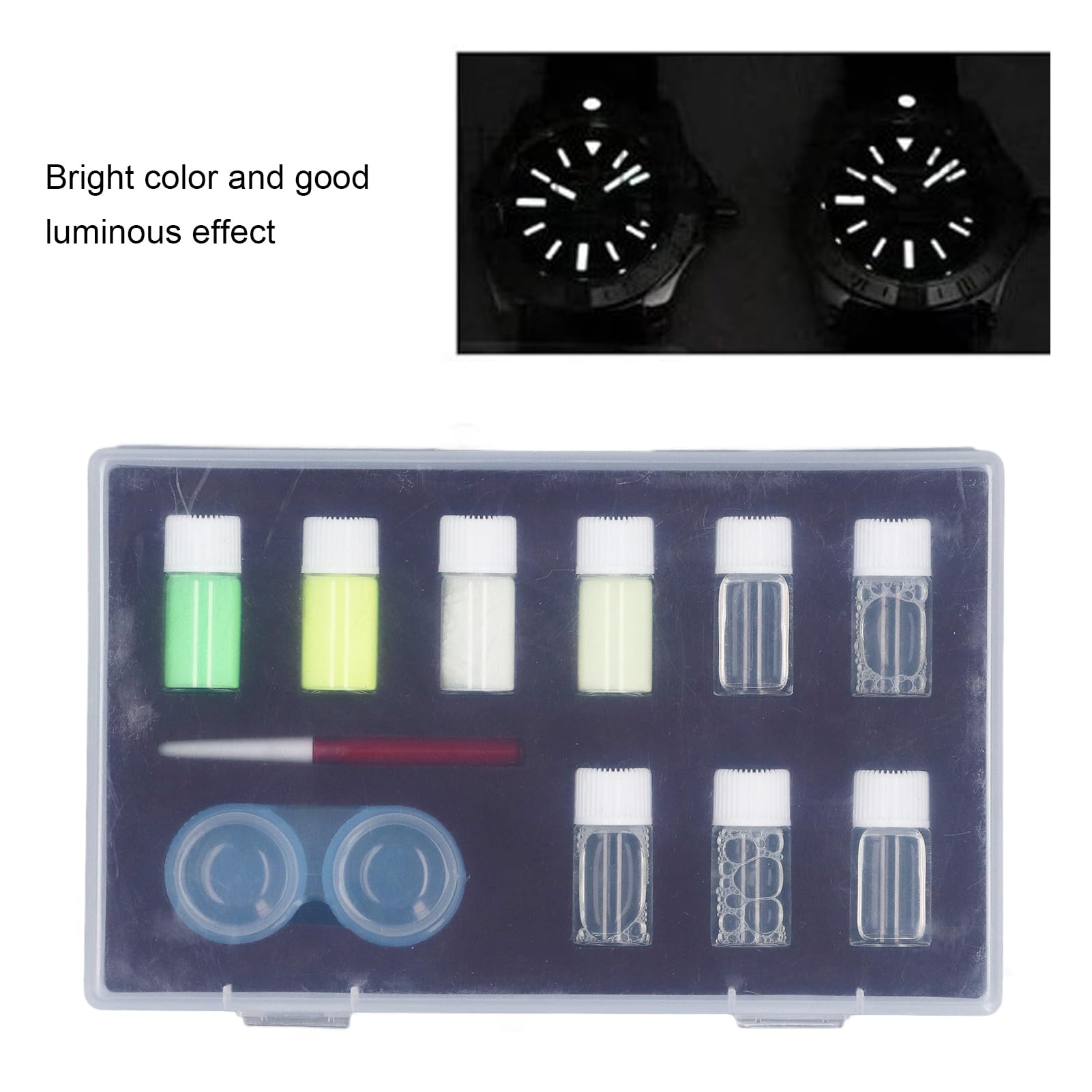 Kit De Poudre Fluorescente Lumineuse Pour Montre (4 Couleurs) - 18x11x3 Cm - Neuf - Pour Professionnels