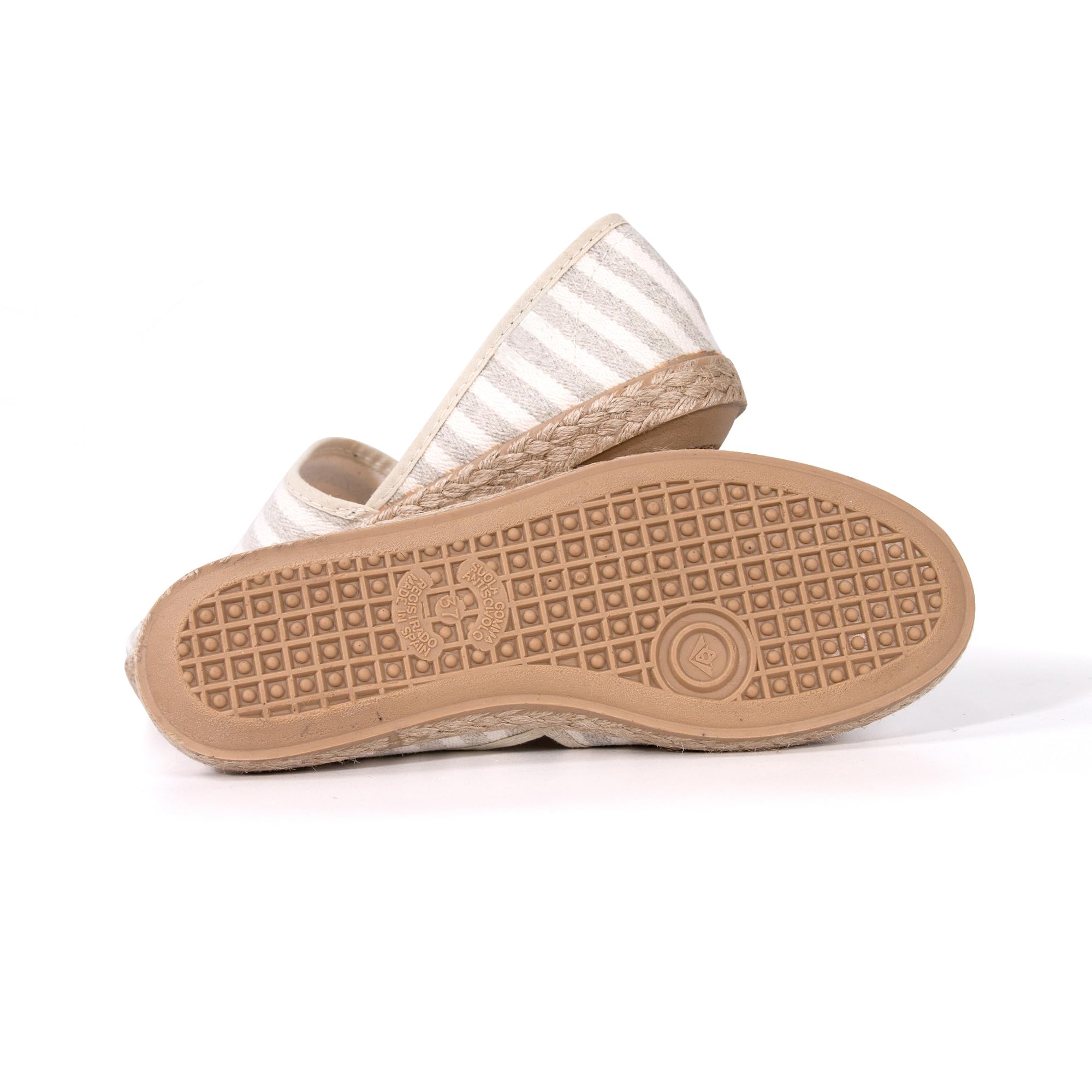 JOMIX Alpargatas Mujer Planas Fabricadas en España Zapatillas Esparto Mujer con Estampado de Rayas