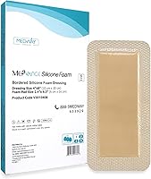 Vista 10 de MedVance TM Silicone – Tamaño del apósito de espuma adhesiva de silicona con bordes, 6 x 6 pulgadas (almohadilla de 4.1 x 4.1 pulgadas), caja de 5