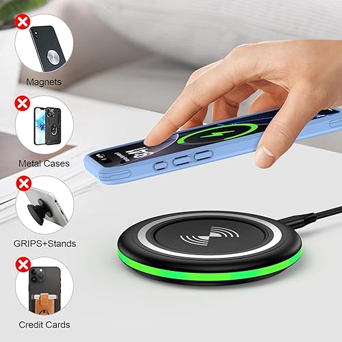 Miniatura 4 de Cargador inalámbrico Android Samsung Fast Wireless Charging Pad para Samsung Galaxy Z Flip7 Z Fold7 S25 Edge S24 Ultra S23 S22 S21, paquete de 2