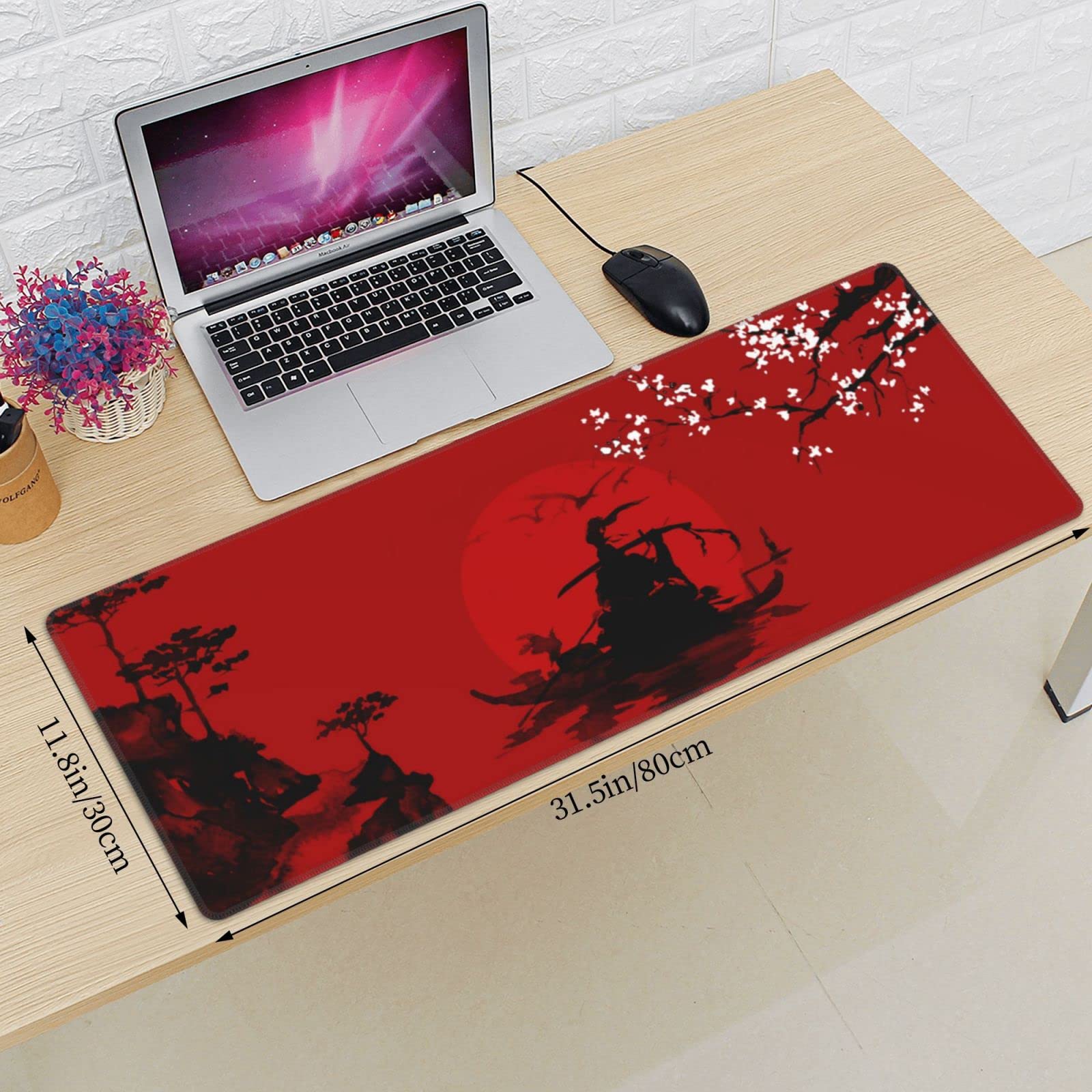 XXL Cherry Blossom Mouse Pad Sakura Japanese Gaming Mousepad Keyboard Mat Office Carpet Laptop Extended Mice Pad PC Accessori - 7 - View #7