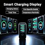 MINIX 100W USB C Charger, 3 Port GaN Charger with Smart Display and Touch Control, Powerful 100W Fast Charging for MacBook pro, iPhone 17/16 Series, Laptop, and More