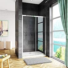 Mato Sliding Door Shower Enclosure for Niche 100 x 185 cm in Transparent Tempered Glass 5 mm Side Entry
