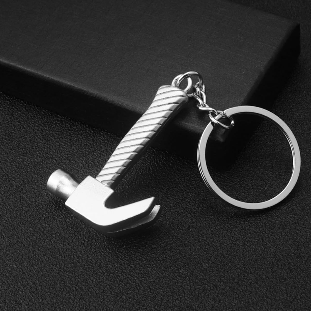 Kichvoe 20 Pezzi Portachiavi Ciondolo in Metallo Argento Design Chiave Creativa Struttura Semplice e Facile da Usare per Decorazione Portachiavi e Borsa Stili multipli