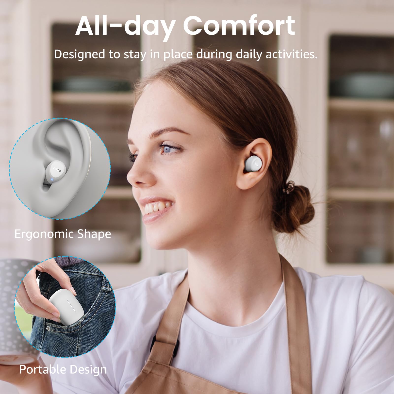 TOZO A1 Wireless Earbuds Bluetooth 5.3 Light Weight in Ear Headphones view 2
