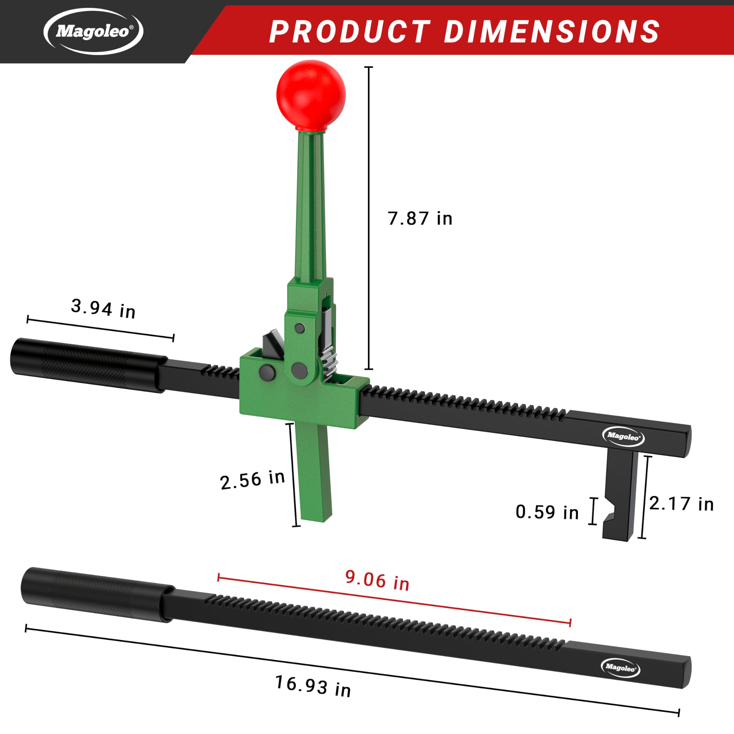 Maschendrahtzaunspanner, robuster Zaunabzieher und Spanner für Zaunstoffinstallation oder Reparaturprojekte in Bauernhof, Ranch und Garten, einfache Ein-Personen-Bedienung, 22,9 cm