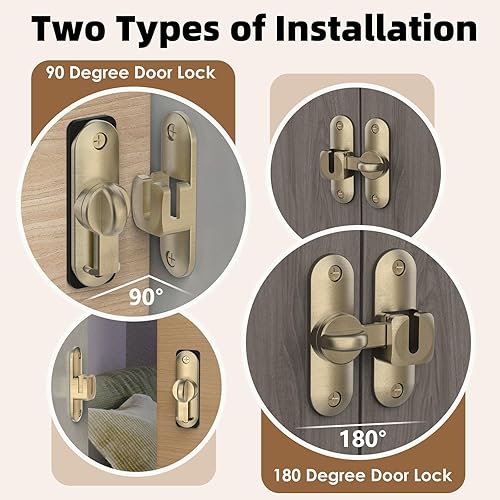 Miniatura 3 de Cerradura de puerta corrediza de granero, cierre de puerta corrediza de 90180 grados para granero, mascota, baño, al aire libre, garaje, ventana