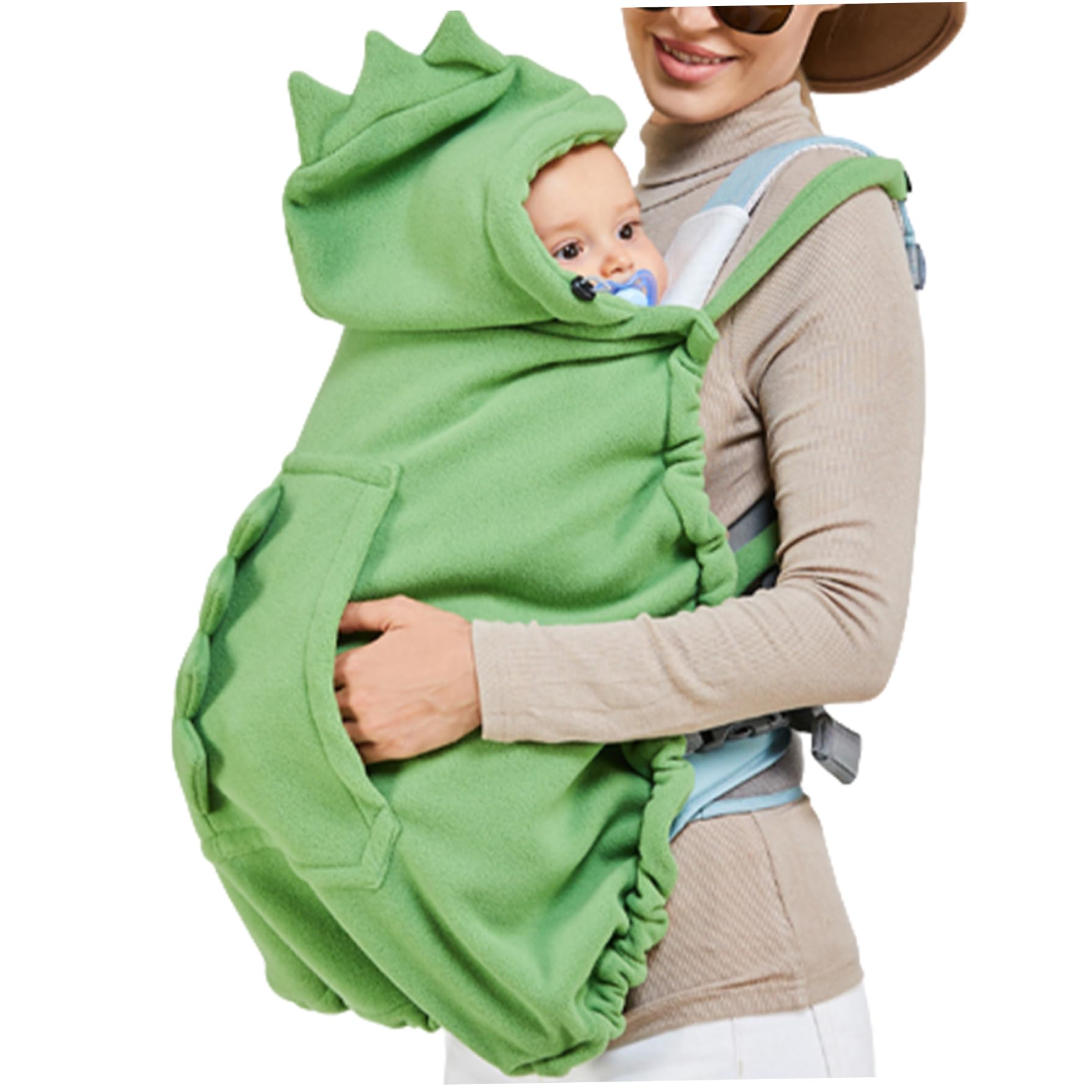 Cubierta de portabebés lindo dinosaurio capas con capucha cubierta de portabebés
