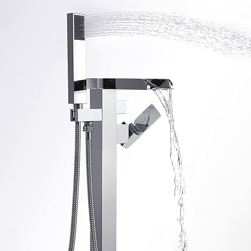 Miniatura 4 de Ove Decors Infinity Chrome - Grifo de bañera residencial independiente de 1 manija con ducha de mano