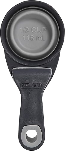 Miniatura 3 de Dexas Pets Cuchara Plegable KlipScoop Plegable para Comida Seca de Perro y Clip para Bolsa de Comida de Perro, Capacidad de 12 Taza, Gris Claro