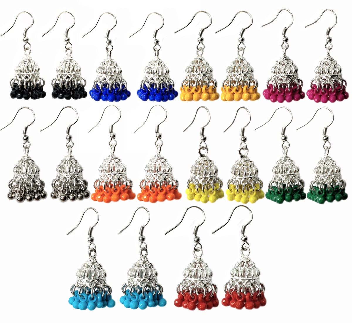 See full amazon price history chart for Hana Creations Combos Lively Colors Golden Silver Oxidised Traditional Stud ChandBali Jhumka/Jhumki Earrings for Women and Girls (Pack of 10) Hana Creations Combos Lively Colors Golden Silver Oxidised Traditional Stud ChandBali Jhumka/Jhumki Earrings for Women and Girls (Pack of 10) (B09PJLTMLR) Amazon Price History, Amazon Price Tracker
