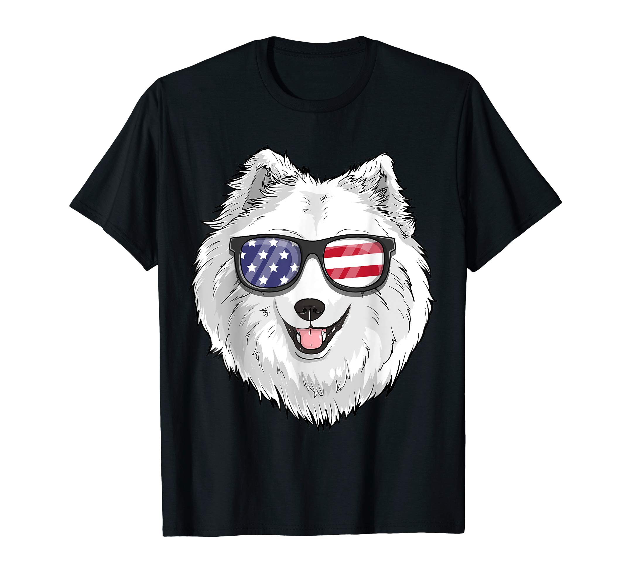 Samoyed Dog Patriotic USA 4th of July American Gift Cute T-Shirt