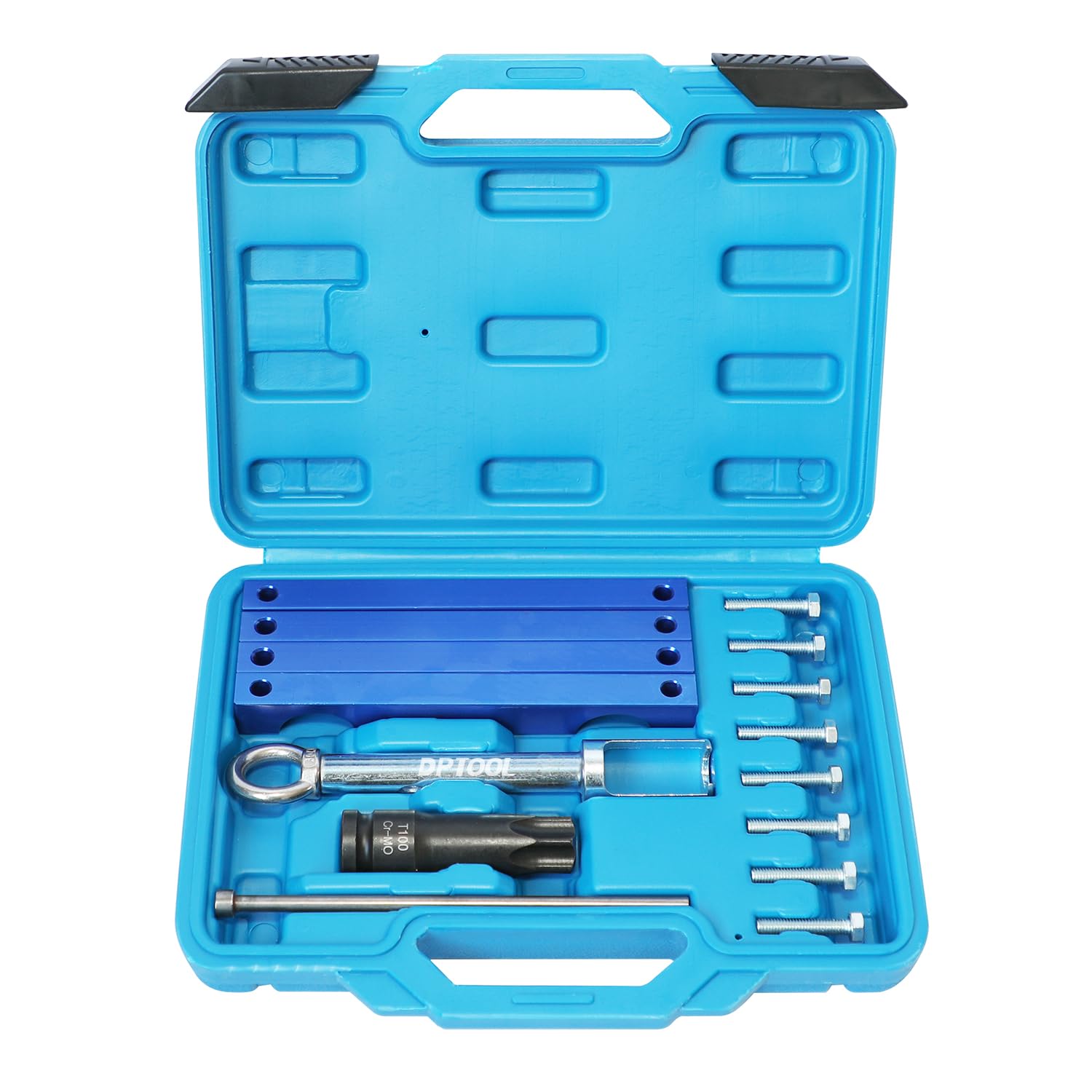 Engine Timing Tool Set Camshft Aligning Locking Tool Compatible with Mercedes Benz M157 M276 M278 with T100 and Injector Removal Puller Tool