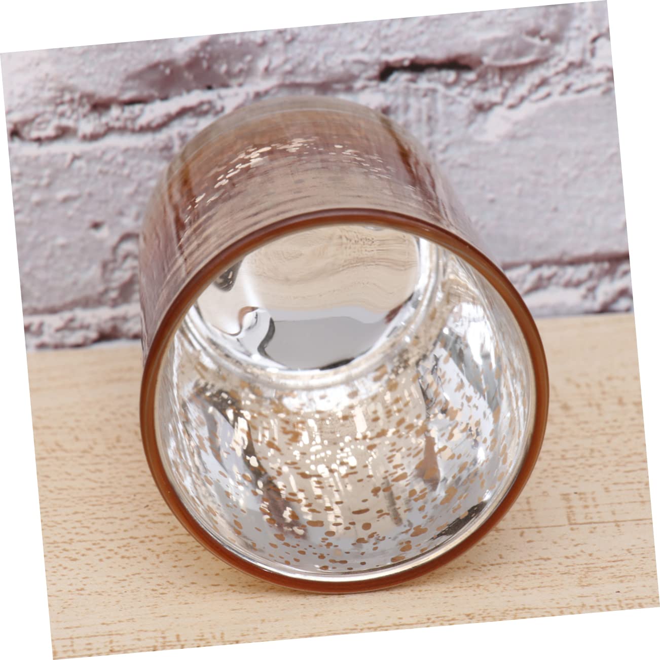 Yardenfun 1 Pc Plating Spot Candle Empty Cup Halloween Decor Glass Candle Holder for Christmas Aromatherapy Tealight Holder Crystal Holder Candle Holders Glass Tealight Holder Ornaments Led