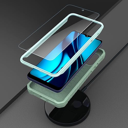 Miniatura 7 de ExoGuard Funda para Moto G Pure, funda de goma a prueba de golpes de cuerpo completo con protector de pantalla de vidrio templado con soporte Verde