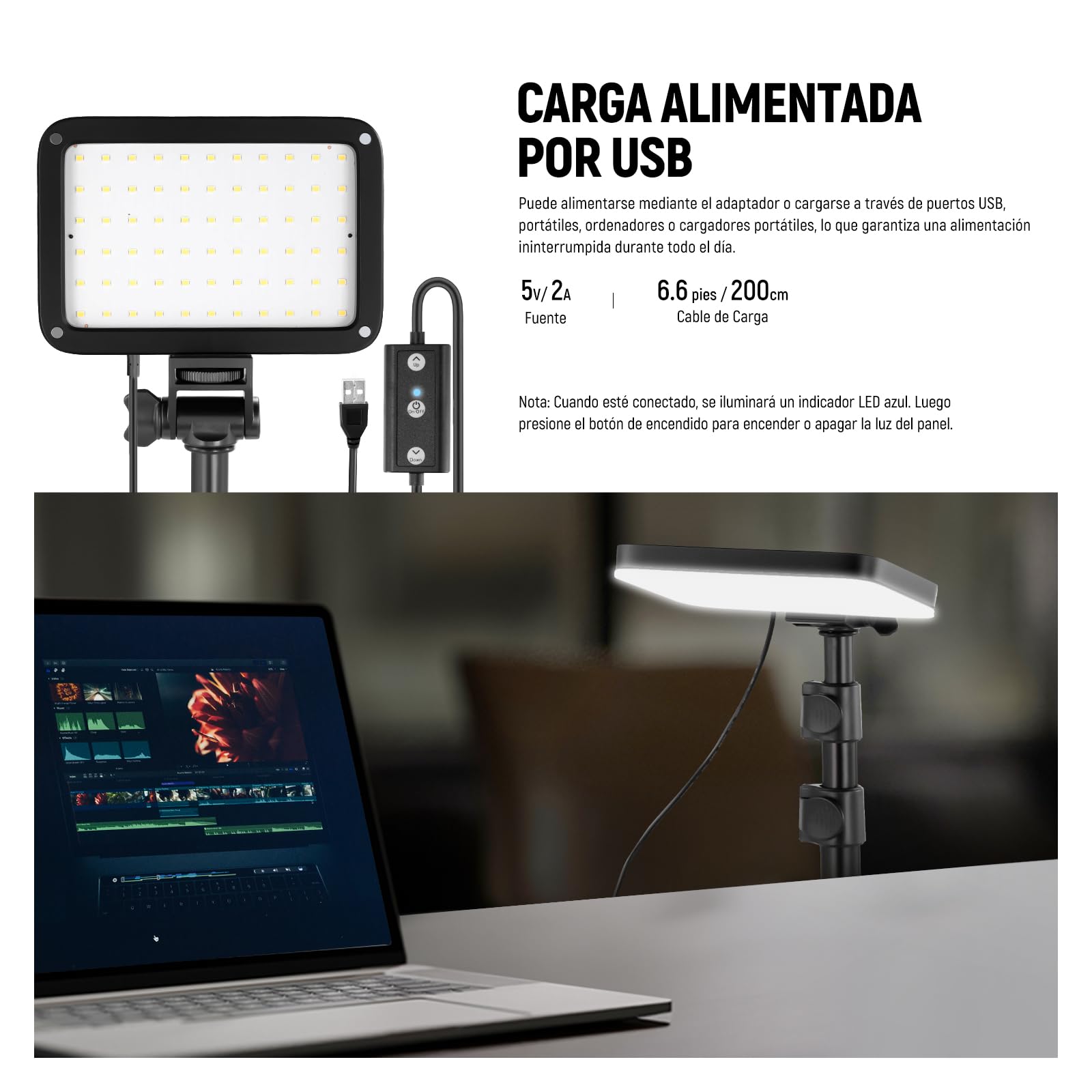 NEEWER Básico Panel Luz Vídeo LED Kit, 2 Pack Bicolor Estudio Foco Portátil con Soporte para Trípode y Filtros, 3200K~5600K CRI 95 750lux para Fotografía, Grabación, Transmisión en Vivo, BP66