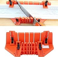 Vista 2 de Caja de sierra ingletadora, bloque de inglete de sujeción de plástico, sierra de poda, ángulos de corte de madera, herramienta de hardware