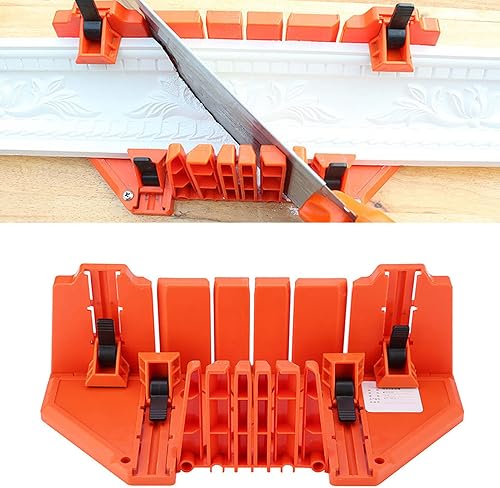 Miniatura 2 de Caja de mitre, caja de sierra de inglete de sujeción para carpintería, caja de inglete de plástico, sierra de poda, sierra de mano, herramienta de