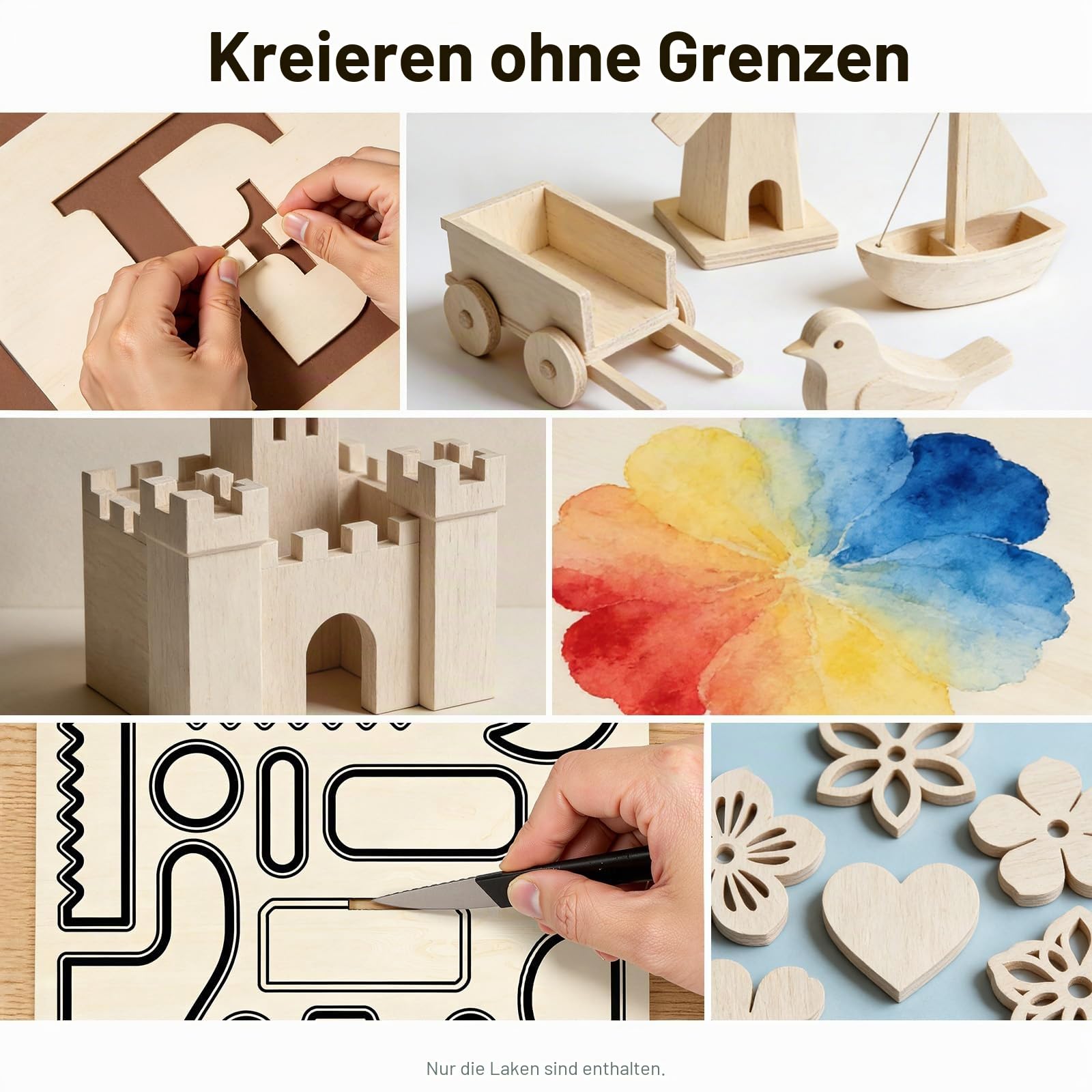 30 Stück Sperrholzplatte, 400x400mm Holzplatten zum Basteln, Hochwertige Multiplex Platten, Sperrholz für Malen Laserbearbeitung Bastelarbeiten Modellbau