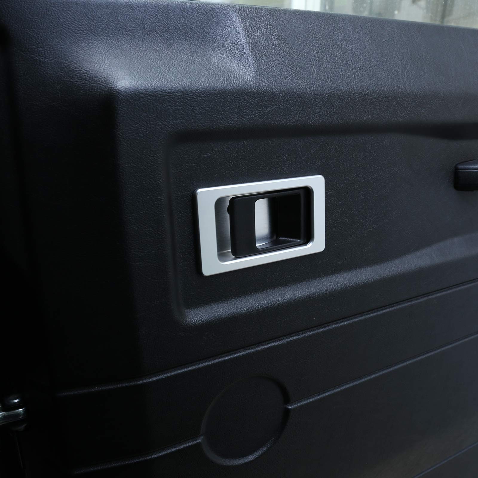 Do LR Defender 90 110 130 2004-2018 stop aluminium srebrny samochód wewnątrz drzwi osłona miski akcesoria samochodowe części zamienne