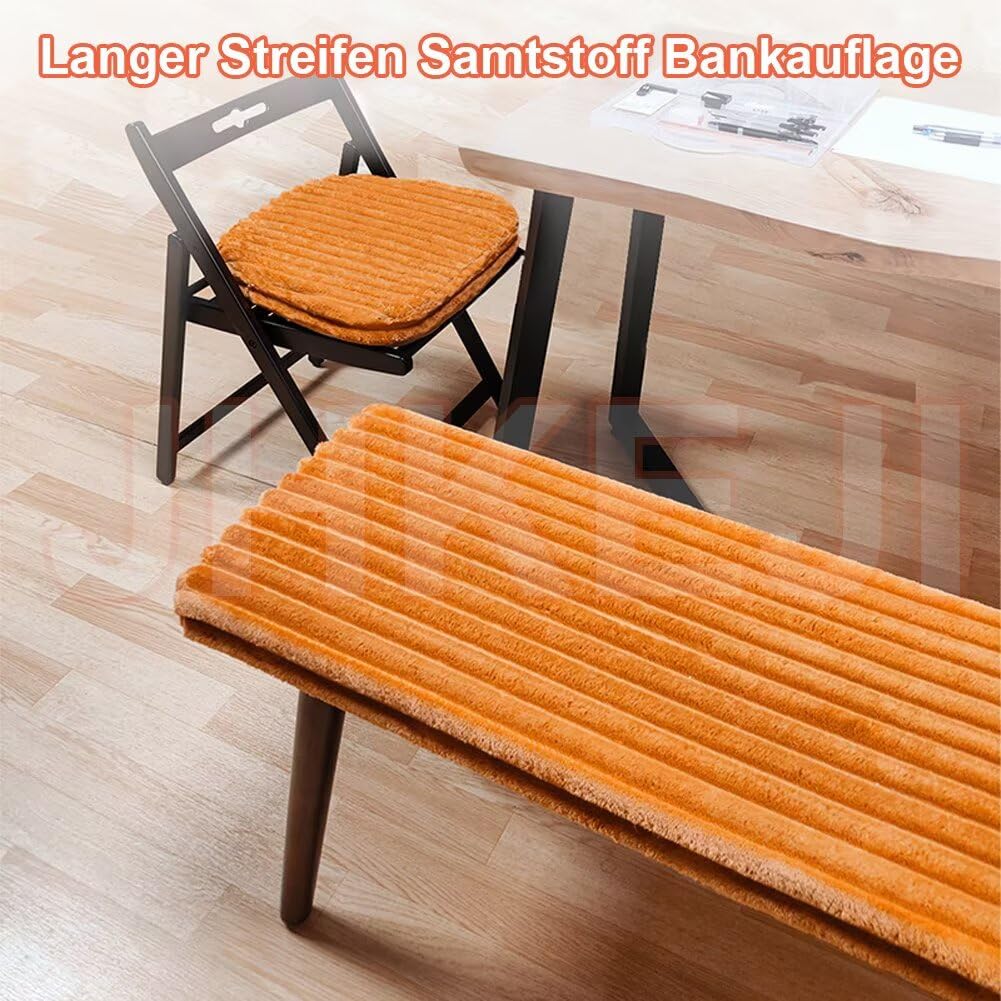 5 Cm Dickes Sitzkissen Für Bank Oder Stuhl – 110x50 Cm, Dunkelgrau, Waschbar, Rutschfest