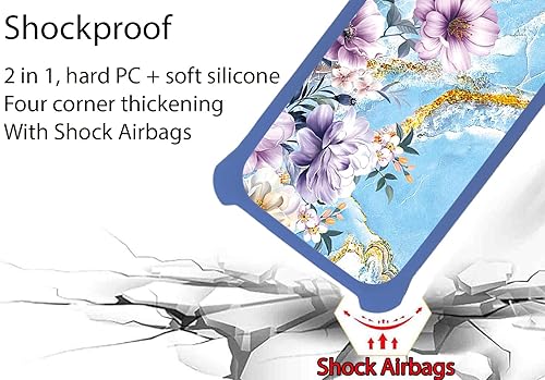 Miniatura 2 de Case Compatible with Celular Kalley Element 5+Plus Phone Case Cover [with Tempered Glass Screen Protector][Hard PC + Soft Silicone][Ring Support]