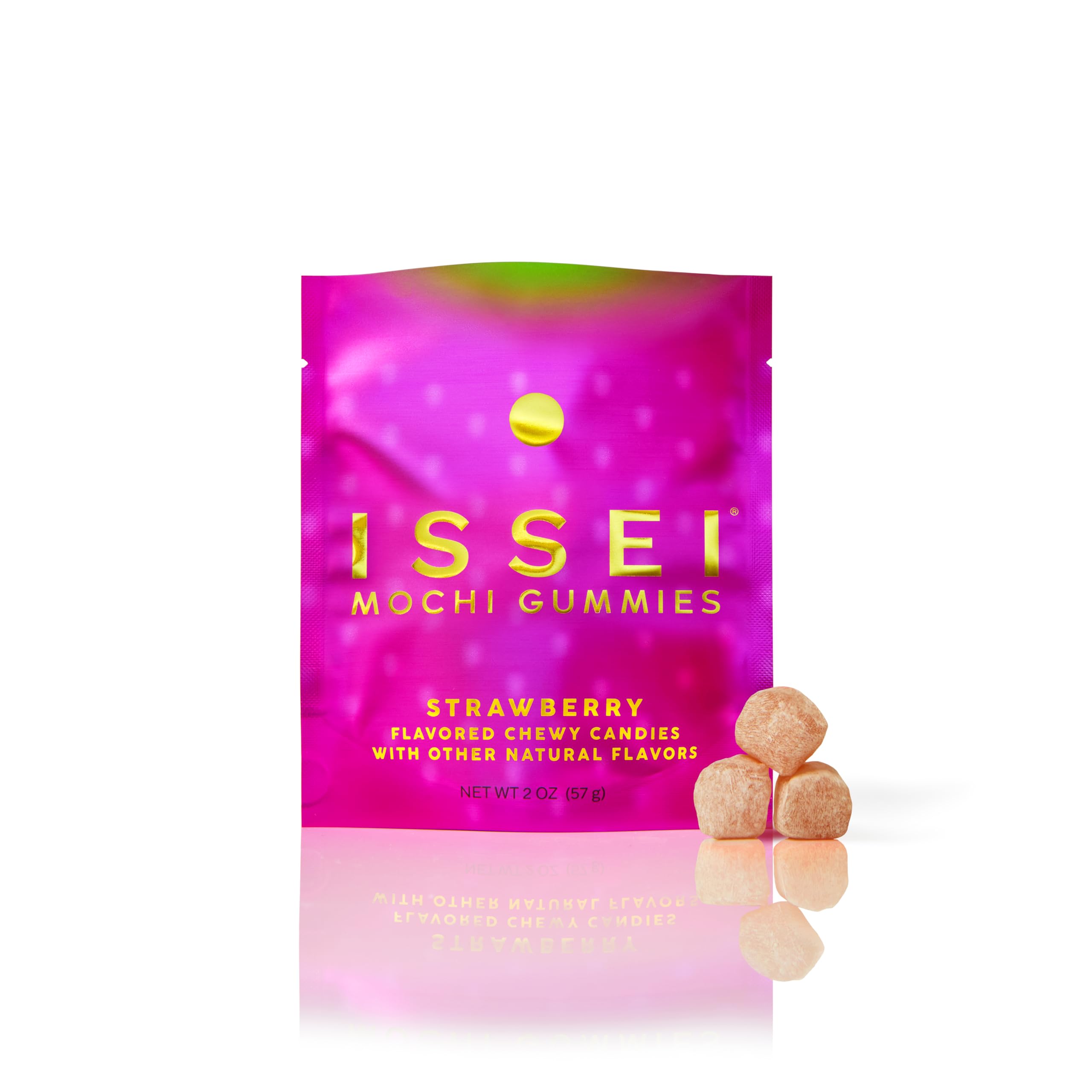 Amazon.com: ISSEI Strawberry Mochi Gummies Chewy Candy | Pillowy